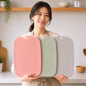미로아 도마 3종 세트 tpu 이유식 플레이팅 캠핑 주방 위생 고급 칼집안나는도마