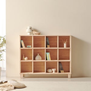 동서가구 마르디 1325 3단 오픈형 삼나무 원목 책장 DF925476