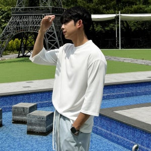 리앤 남자 구김없는 리버풀 쿨링 스판 7부 반팔티