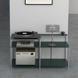 504 TW-LP-01 거실 모듈 조립형 인테리어 턴테이블 철제 선반