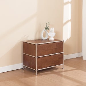 로쏘 타니 심플 모듈 원목 낮은 2단 서랍장 600