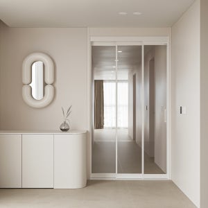 영림중문 초슬림 3연동도어 중문 (YS-01T) 블랙/화이트