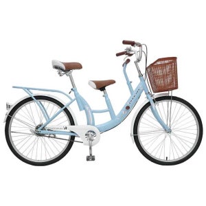 2인승 자전거 성인 경량 한강 유원지 3인 바구니 24인치