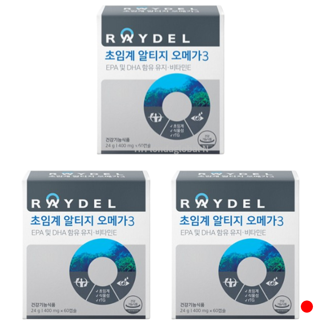 <b>레이델</b> 초임계 rTG 오메가3 <b>혈행개선</b> 임산부 3개월분