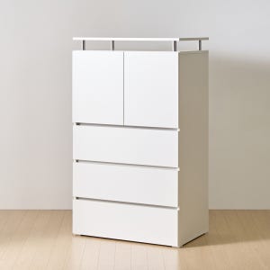 [와이드형] 마인 도어 서랍장 800 (화이트) 일반서랍