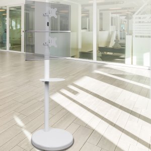 엔산마운트 NS-3200V 세로2단 모니터 TV스탠드 이동식 티비거치대 자체생산