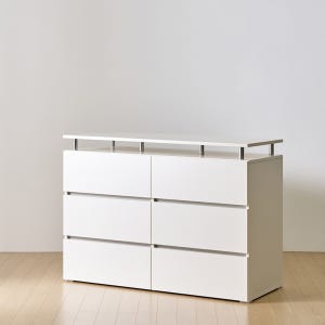 [와이드형] 마인 3단 서랍장 1200 (화이트) 일반서랍