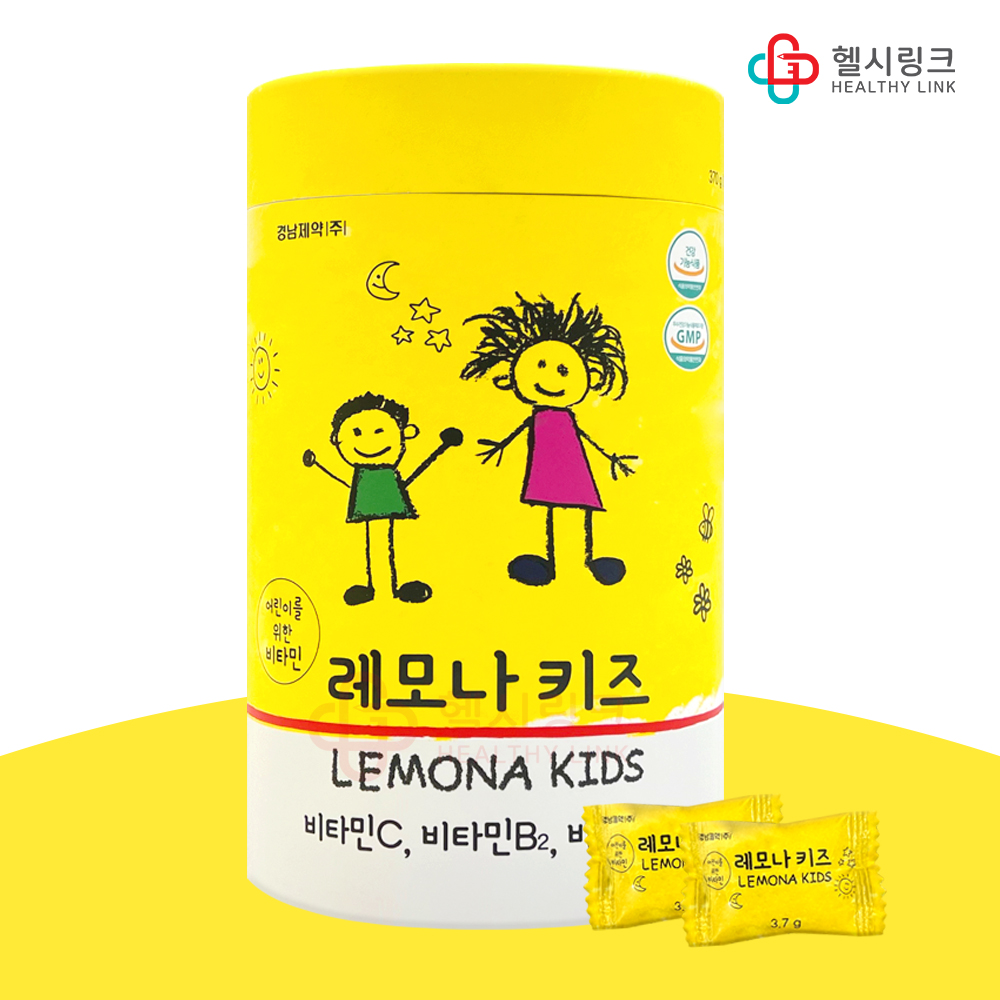 경남 레모나키즈 츄어블 100정 어린이 비타민 약국 유아간식 비타민C B