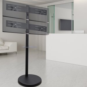 엔산마운트 NS-3200Q 쿼드 4대거치 티비스탠드 이동식 티비거치대 자체생산