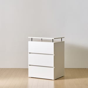 [와이드형] 마인 3단 서랍장 600 (화이트) 일반서랍