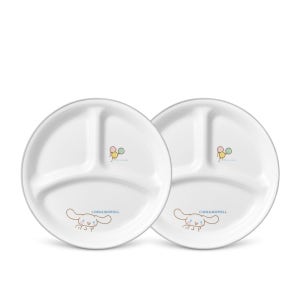 코렐 시나모롤 삼절소접시 2P / 그릇추천 이유식 유아식 캐릭터접시 키덜트 예쁜식기 선물