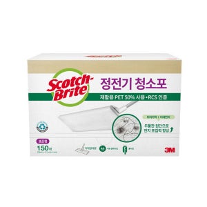 3M 스카치브라이트 대용량 정전기 청소포 리필 재활용 PET 150매 표준형