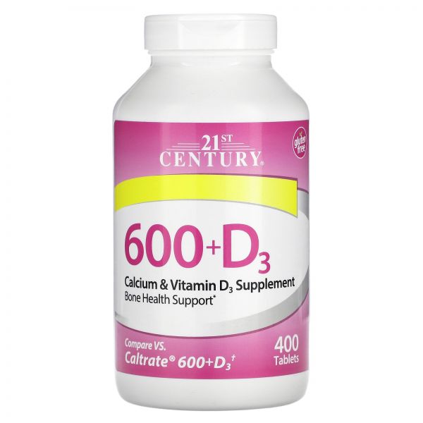 21세기 600 D3 <b>칼슘</b> 비타민D3 보충제 400정