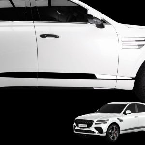 제네시스 GV80 쿠페 튜닝 도어 사이드 가니쉬 몰딩 크롬죽이기