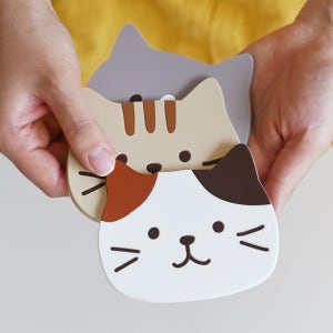 롬에이 실리콘 고양이 컵받침 냥냥 티코스터 냄비받침 다섯마리