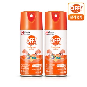오프 OFF 모기 벌레 천연 기피제 살인 진드기 패밀리 휴대용 캠핑 150ml, 2개