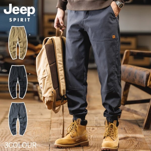 JEEP spirit(지프스피릿) 가을겨울 데일리 남성조거팬츠 밴딩면바지 작업복 카고 LJZ9070B