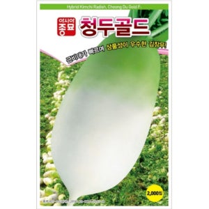 청두골드 2000립 김장 무우 가을 무 아시아종묘 김장무씨 종자