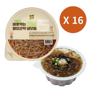 곤약면 저칼로리 간편식 바로먹는 발효곤약 냉모밀 79kcal 350g, 16개