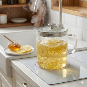 더존쿡 인덕션 내열 유리주전자 국내생산 티포트 티팟 가정용 약탕기 2.5L