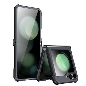 풀커버 힌지 보호 제트플립 4DX 범퍼 케이스 투명, 갤럭시Z 플립6