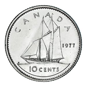 캐나다 10 센트 달러 주화 발행년도 랜덤 (미품) 1개 스쿠너선