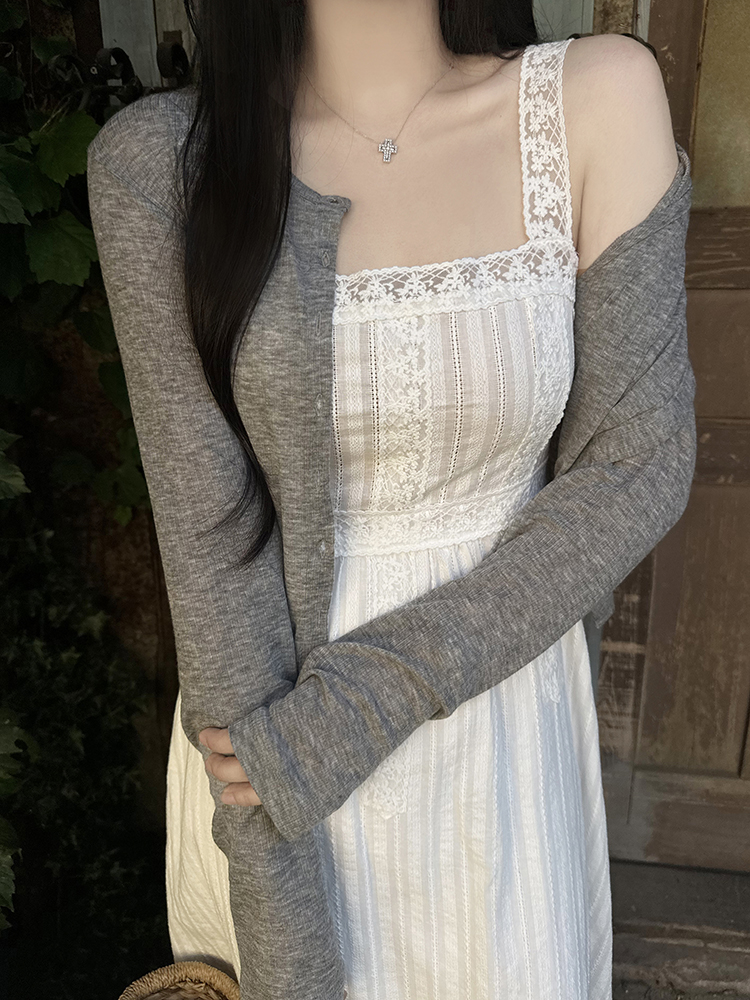 [룸룸] 퓨어 펀칭 레이스 드레스 (3color)