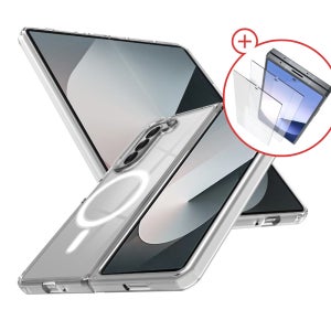 [액정1매] + 2배자력 맥세이프 케이스 갤럭시 자석 마그네틱 하드 투명, 갤럭시Z 폴드5