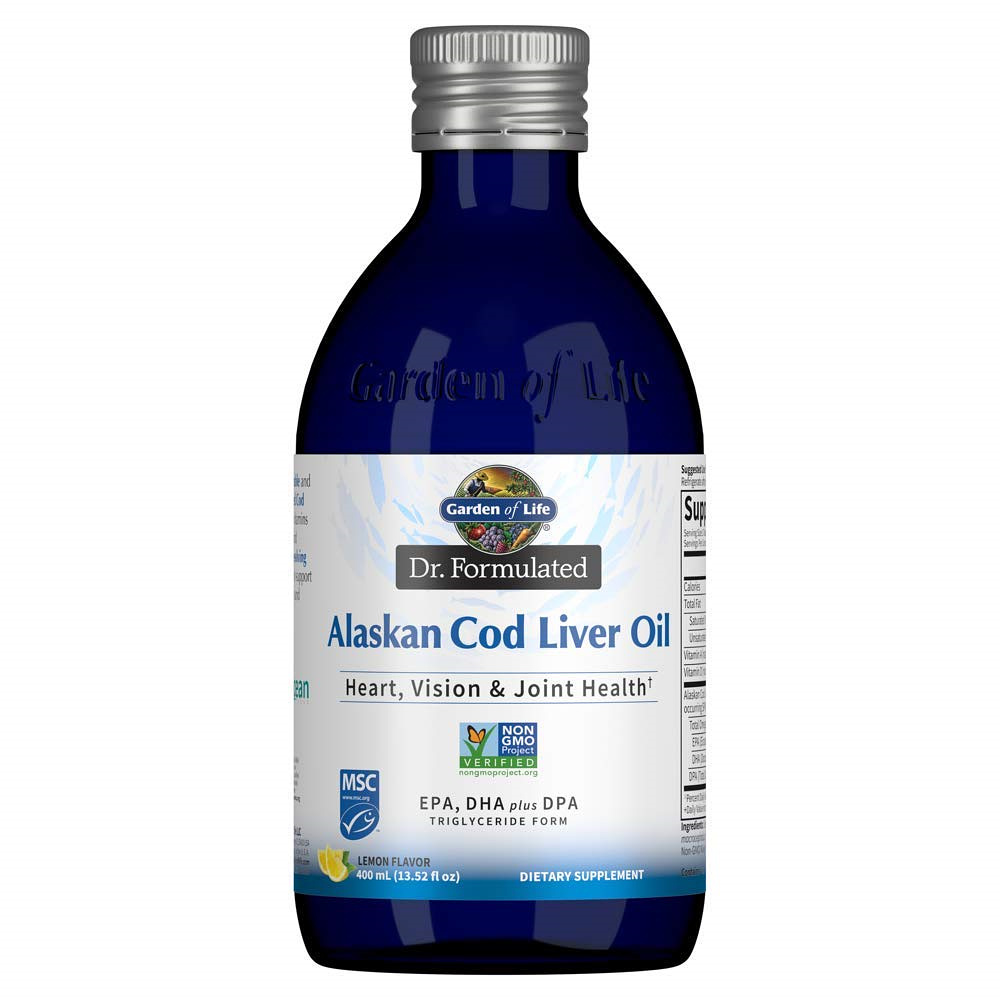 가든오브라이프 <b>알래스칸</b> 코드 리버 오일 Alaskan Cod Liver 닥터포뮬레이티드 레몬 13.52floz 400ml