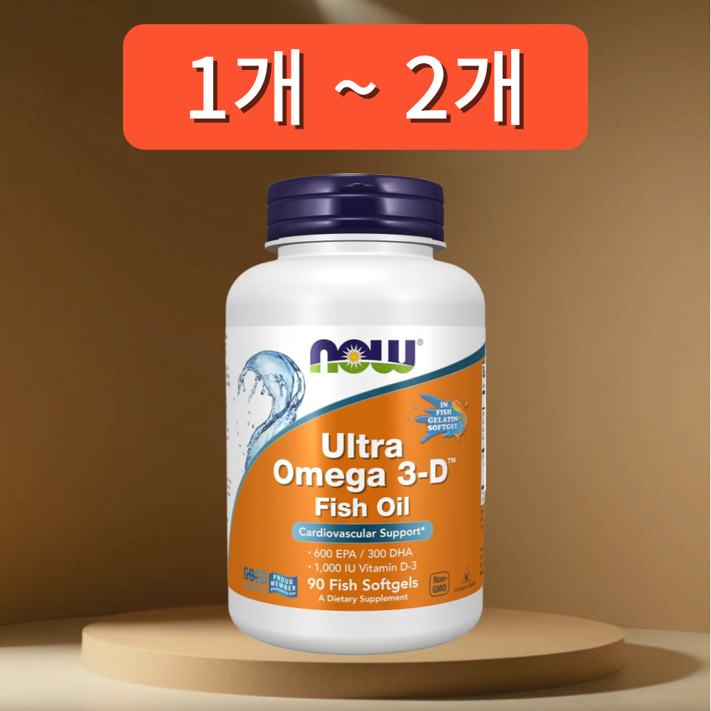 <b>나우푸드</b> 울트라 <b>오메가3</b>D 600EPA 300DHA 90캡슐, 1개