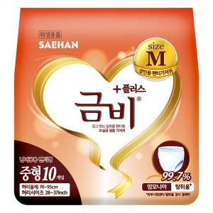 금비 성인용 팬티기저귀 중형 8팩(80개) 언더웨어