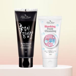 (모공 클렌징SET) 죽음의 필링젤1개+쇼킹폼클렌징1개 저자극 얼굴각질 노폐물 블랙헤드제거