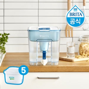 브리타 정수기 플로우 8.2L 블루+총 필터 5입
