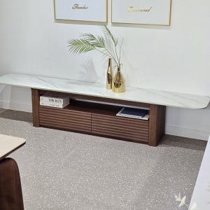 데미 포세린 세라믹 월넛 서랍 거실장 2300