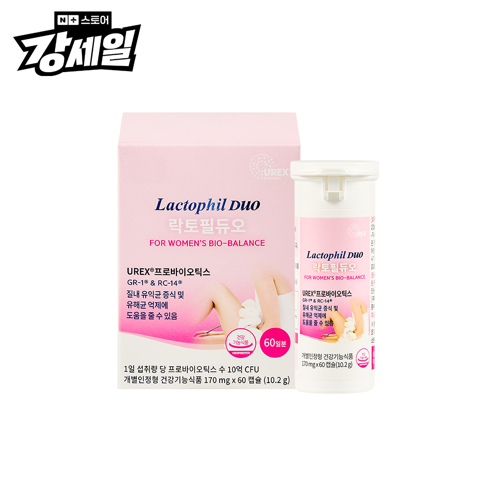 락토필듀오 <b>질유산균</b> 60캡슐, 1개