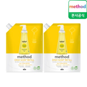 [메소드] 친환경 비건주방세제 레몬민트향 리필 1L 2개 / 과일채소세척용