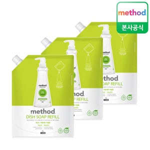 [메소드] 친환경 비건 주방세제 과일채소 세척용 바질, 1L, 3개