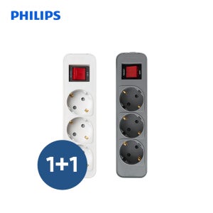 1+1 필립스 워크탭 고용량 멀티탭 안전 접지 4구 1.5M