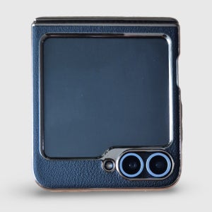 슬림 가죽 풀커버 케이스 블랙, 갤럭시Z 플립5