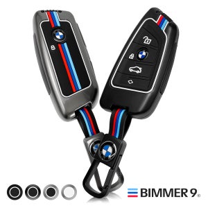 BMW 차 키케이스 메탈 자동차 스마트 키커버 비머나인 야광 블랙+그라파이트 TYPE-A