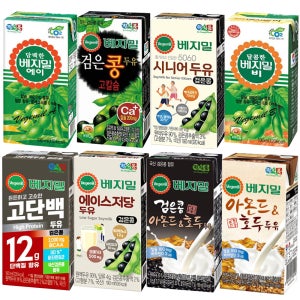 정식품 베지밀 담백한 A B 두유 시니어 에이스 검은콩 검은참깨 48팩 모음전