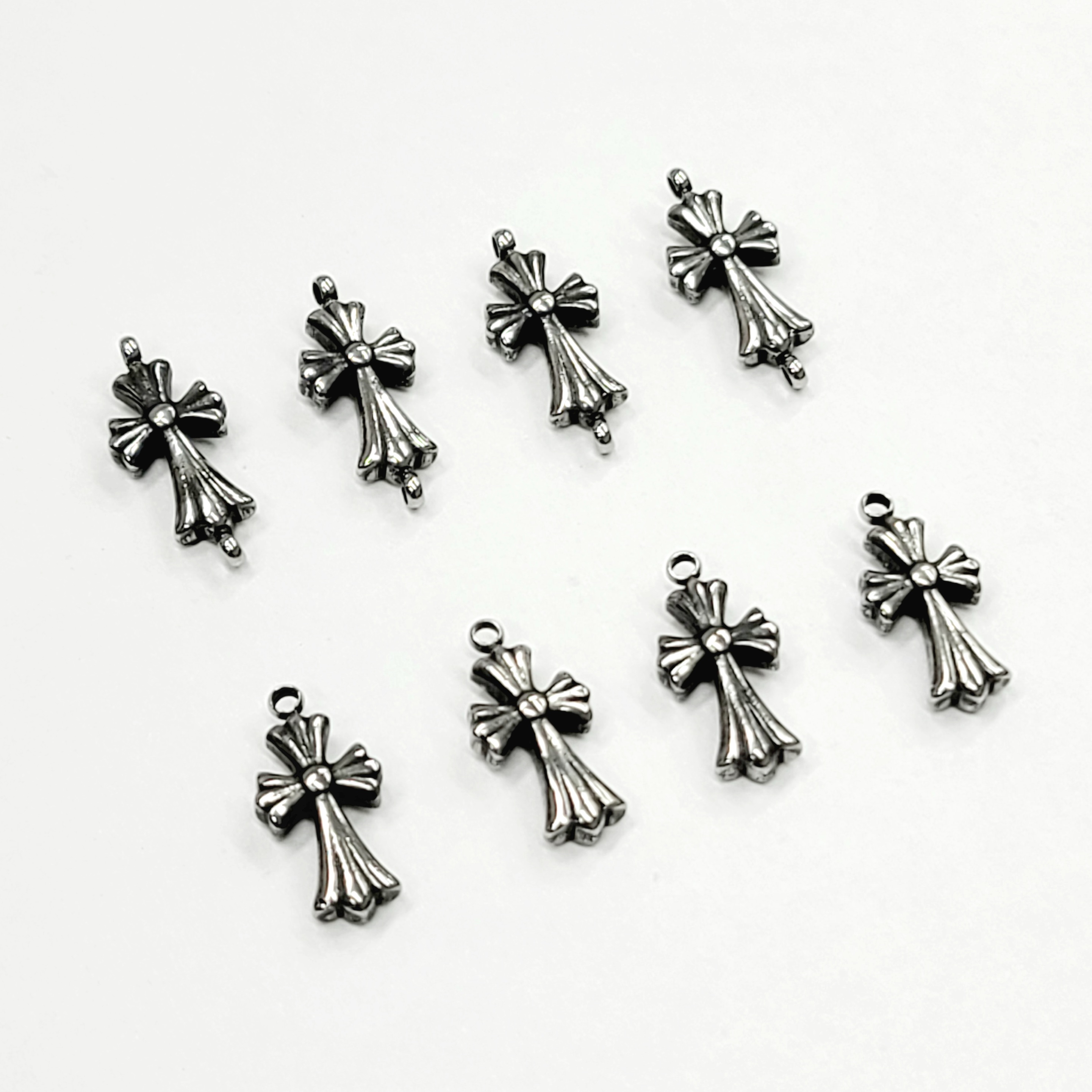 써지컬스틸 엔틱 십자가 펜던트 1개 7x14,16mm 악세사리 부자재 만들기 재료