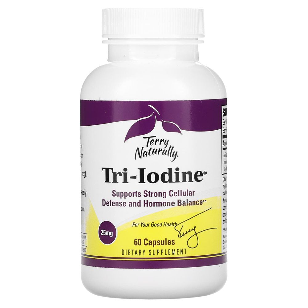 테리내추럴리 트리 <b>요오드</b> Tri-Iodine 25mg 60캡슐 <b>요오드</b>칼륨 <b>요오드</b>나트륨