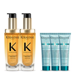 [데일리 윤기케어] 케라스타즈 엘릭서 얼팀 오리지널 헤어 오일 75ml 듀오 세트 (+시몽 테르미크 30ml 3개)