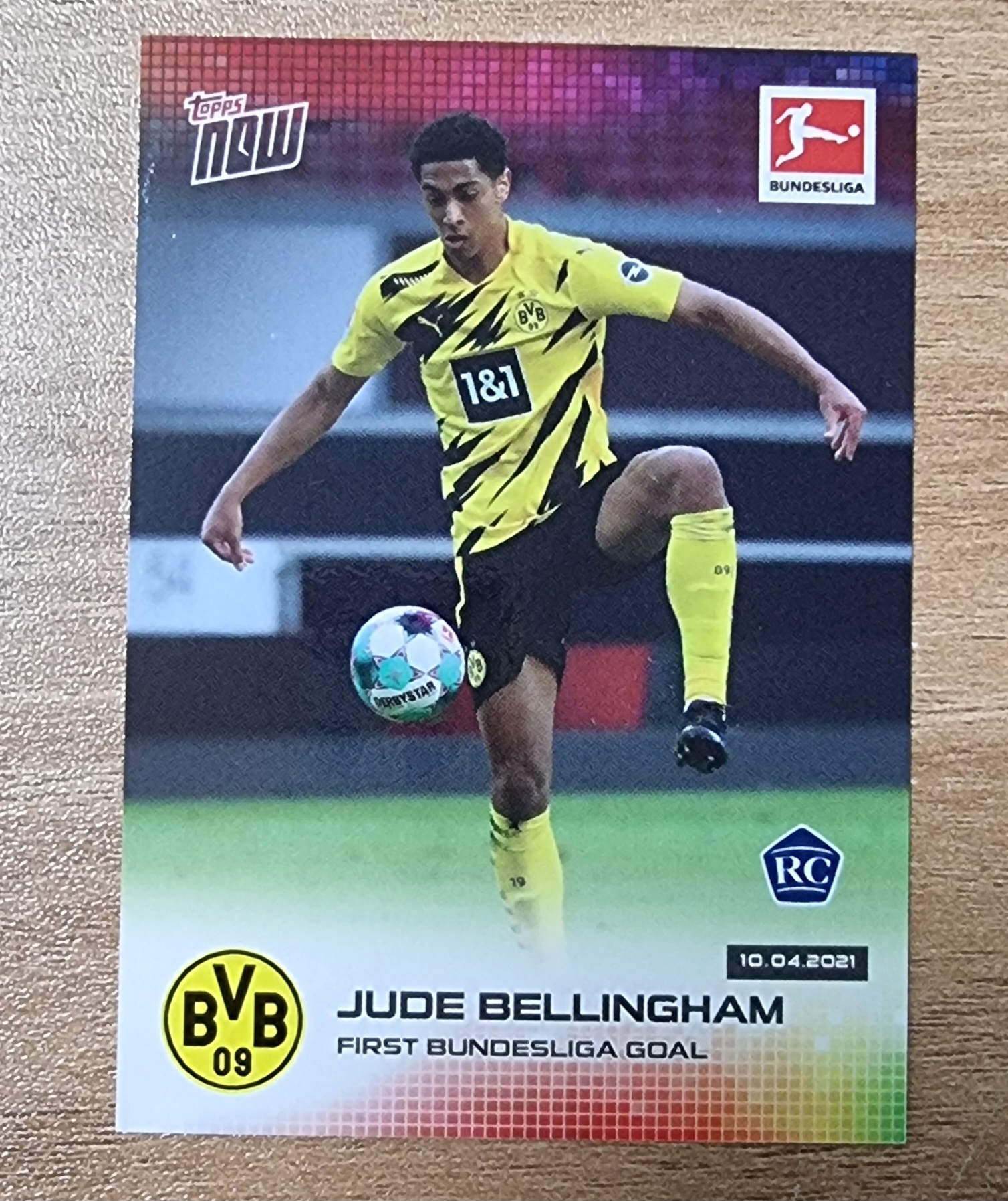 주드 벨링엄 루키카드 2020/21 Topps Now Jude Bellingham First Bundesliga Goal Rookie RC 탑스나우 축구카드