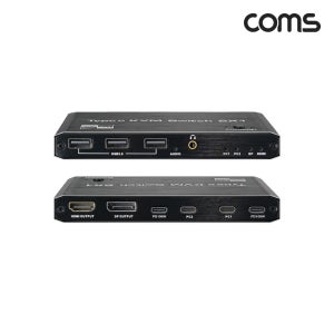 4K 60Hz C타입 KVM 2포트 스위치 선택기 HDMI DP PC 2대 제어 OU950