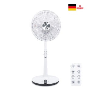 크루거 좌석용 리모컨선풍기 저소음 14인치 타이머 7+5엽날개 회전 자연풍 수면풍 스마트 선풍기