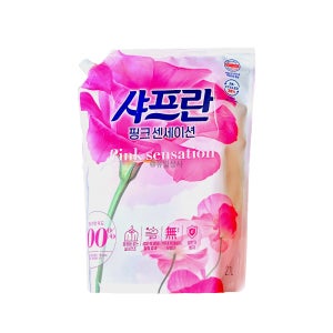 샤프란 섬유유연제 2100ml 핑크 x 6개 / 센세이션 리필 핑크센세이션 본품 아로마 대용량 실내건조 페스티