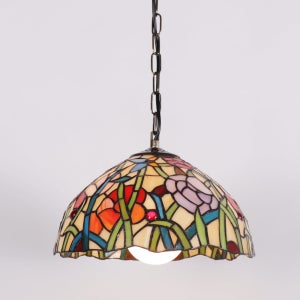 스테인드글라스 꽃 300파이 팬던트조명 카페 인테리어 포인트 식탁등