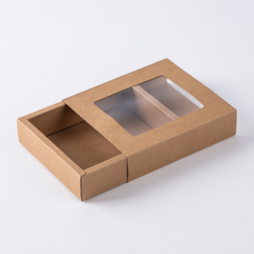 S0 슬라이드 선물 상자 창문형 크라프트 18x16x4 비누 슬리브 포장 박스